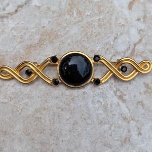 Vintage Carol Dauplaise Signed Bar Brooch
